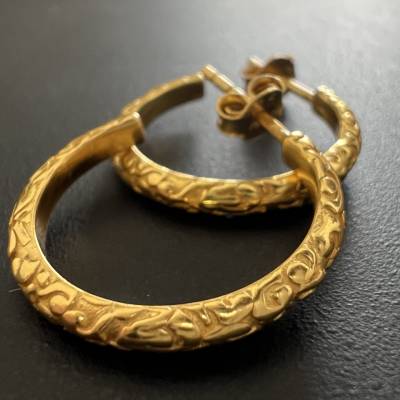 Creolen 925 Silber, vergoldet | BX11