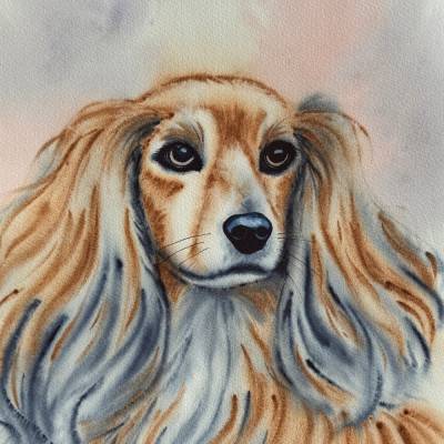 Original Aquarell "Cocker Spaniel" | 41 x 31 cm