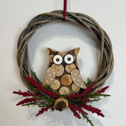 Herbstkranz Herbstdeko Eule