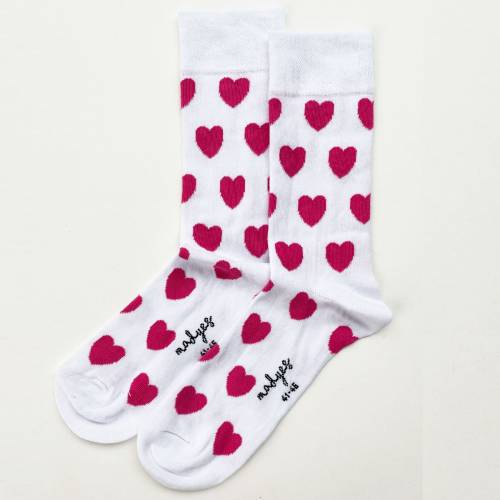 Socken für Verliebte mit Herzchen Hochzeit Braut Bräutigam Accessoire Geschenk kalte Füße Herren Damen Hochzeitssocken