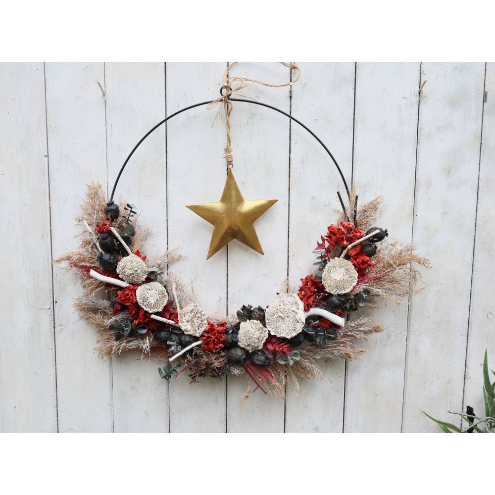 Türkranz Weihnachten XXL Loop Weihnachten Advent Dekoration Spruch Kranz Deko groß
