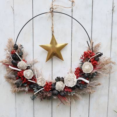 Türkranz Weihnachten XXL Loop Weihnachten Advent Dekoration Spruch Kranz Deko groß