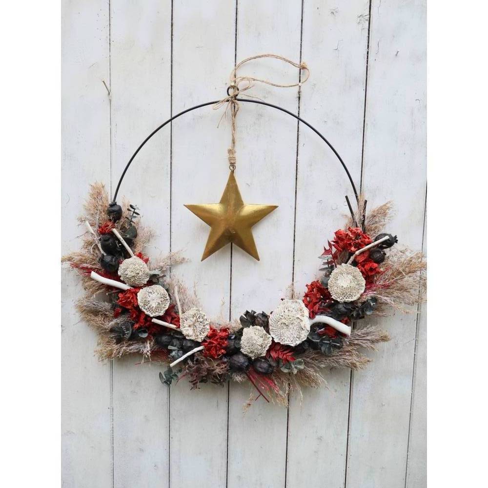 Türkranz Weihnachten XXL Loop Weihnachten Advent Dekoration Spruch Kranz Deko groß
