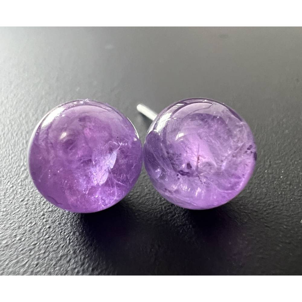 Bergkristall oder Amethyst Ohrstecker 925-Silber Bild 3
