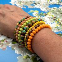 Buntes Perlenarmband Set – Boho Hippie Schmuck, stapelbar & Unikat, Geschenkidee Weihnachten