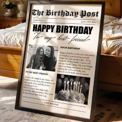 Personalisierte Geburtstagszeitung für die beste Freundin – Einzigartiges Geschenk