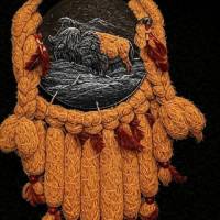 Majestätisches Wisent Mandala (8K, Fotorealistisch, Schwarzer Hintergrund) – Digitaler Download