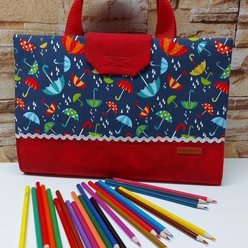 Maltasche Zeichentasche Malmappe Stiftemappe Kreativmappe für Kinder - Aufbewahrung für alle Malutensilien