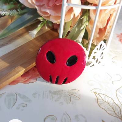 Blitzo Skull Pin - Helluva Boss - Cosplay Acessoire - Devil Brosche - Anime / Manga Merchandise