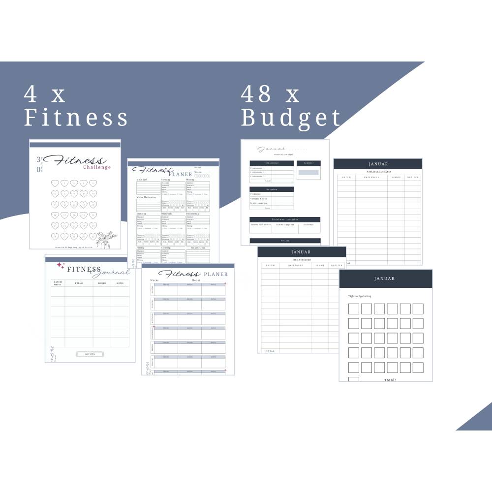 Selbstfürsorge lernen Set, Jahresplaner Bundle 141 Seiten zum ausdrucken inkl. u.a. Affirmationskarten, Mandalas, B Bild 6