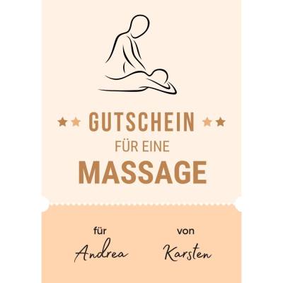 Gutschein für Massage Vorlage DIN A4 – personalisierbar & sofort ausdrucken