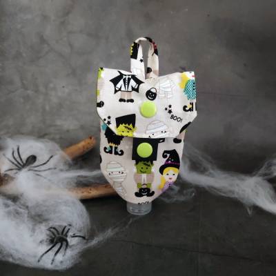 Handgel- / Desinfektionsmittel-Tasche | Monster - Handmadetasche Accessoire für Halloween