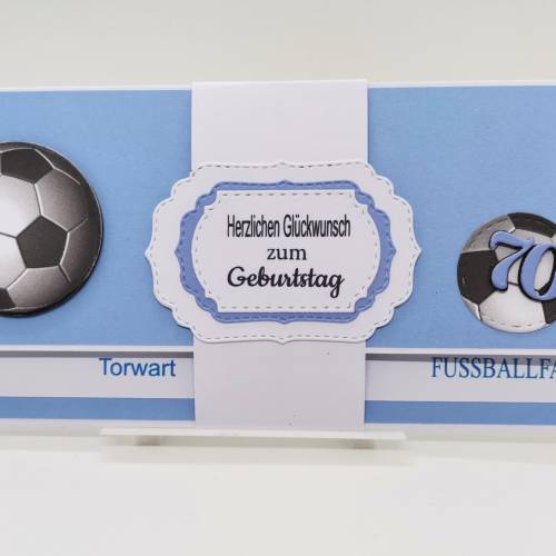 Handgemachte Ticketverpackung Fußball – Personalisierbare Geschenkverpackung für Eintrittskarten &