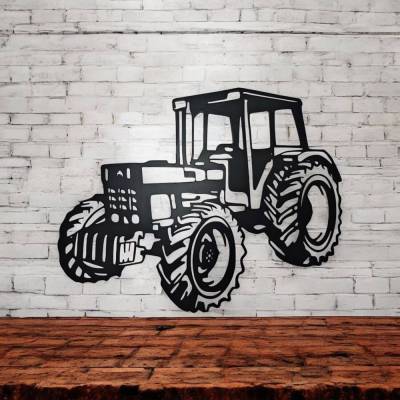 Traktor Wallart Metall Wandbild minimalistisch Männer Geschenk Tractor Wallart