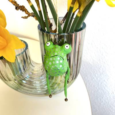 Froschglöckchen, grumpy frog, Baumschmuck, Osterschmuck,  Weihnachtsschmuck, Osterdeko