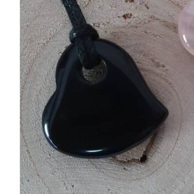 Anhänger Obsidian großes Herz