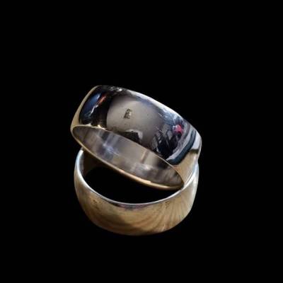 Bandring schlicht & glänzend – 7 mm Ringschiene, bequemer Sitz aus 925 Sterling-Silber