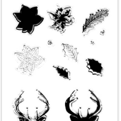 Clearstamp, Crafts-Too, Hirsch, Blätter, CT25812