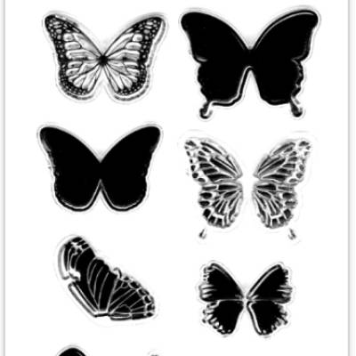 Clearstamp, Crafts-Too, Butterflies, Schmetterlinge CT25805