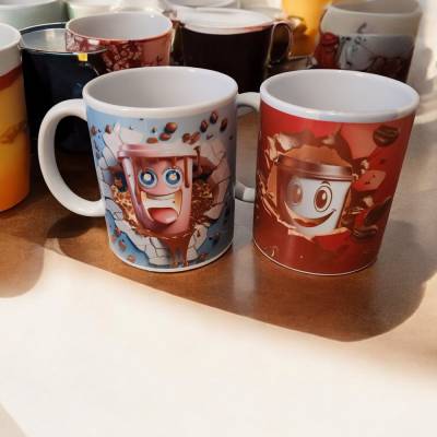 Personalisiere deine brillante 325 ml Sublimations-Keramiktasse – Vollflächiger Druck & langlebig