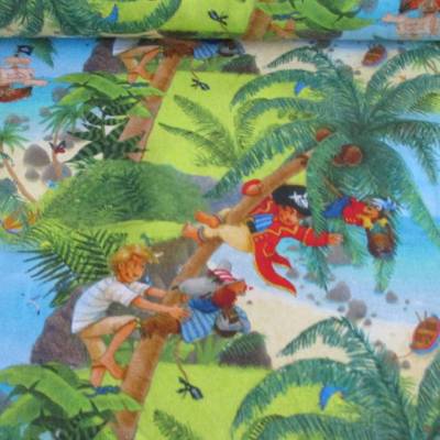 Rest:1m x 1,45m Jersey KÄPTN SHARKY Digitaldruck Oeko-Tex Standard 100(1m/17,00€)