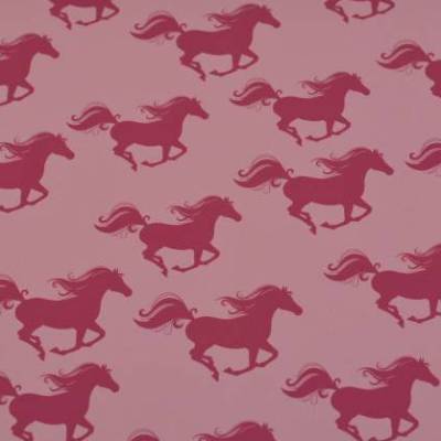 Rest:1,85m x 1,5m French Terry Pferde unangeraut rosa  Oeko-Tex Standard 100 (1m/10,81€)
