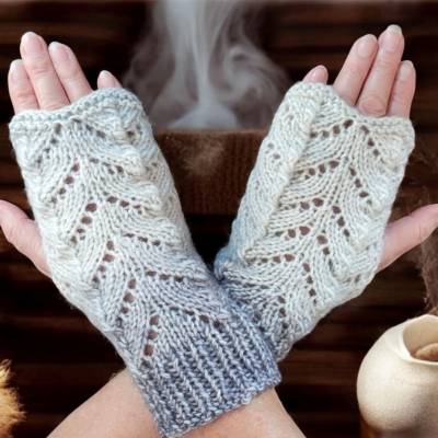 Handstulpen, gestrickte Handarbeit