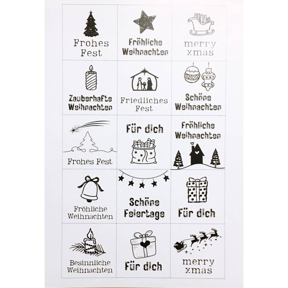 Druckvorlage Frohe Weihnachten, PDF, Vorlage zum Download und Ausdrucken Selbstausdrucken Geschenkkarte modern Geschenka Bild 2