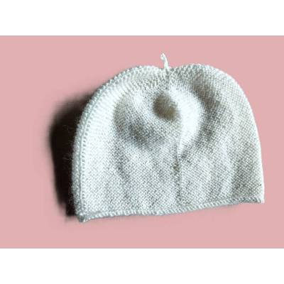 Alpaka Baby Mütze Weiß– Kuschelige Mütze für 6-12 Monate, 46 cm Kopfumfang und passendes Halstuch