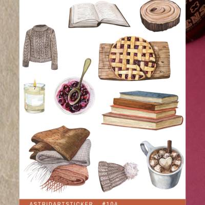 Cozy autumn 3er  Stickerset   – Vielseitige Planer & Bullet Journal Sticker für kreativ