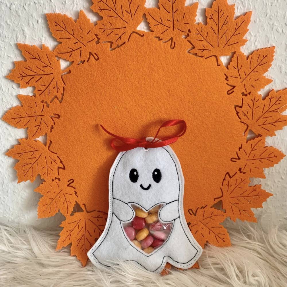 Stickdatei Halloween Geist In the Hoop Set 869 ab 13x18cm Rahmen mit Fenster & Anleitung Bild 2