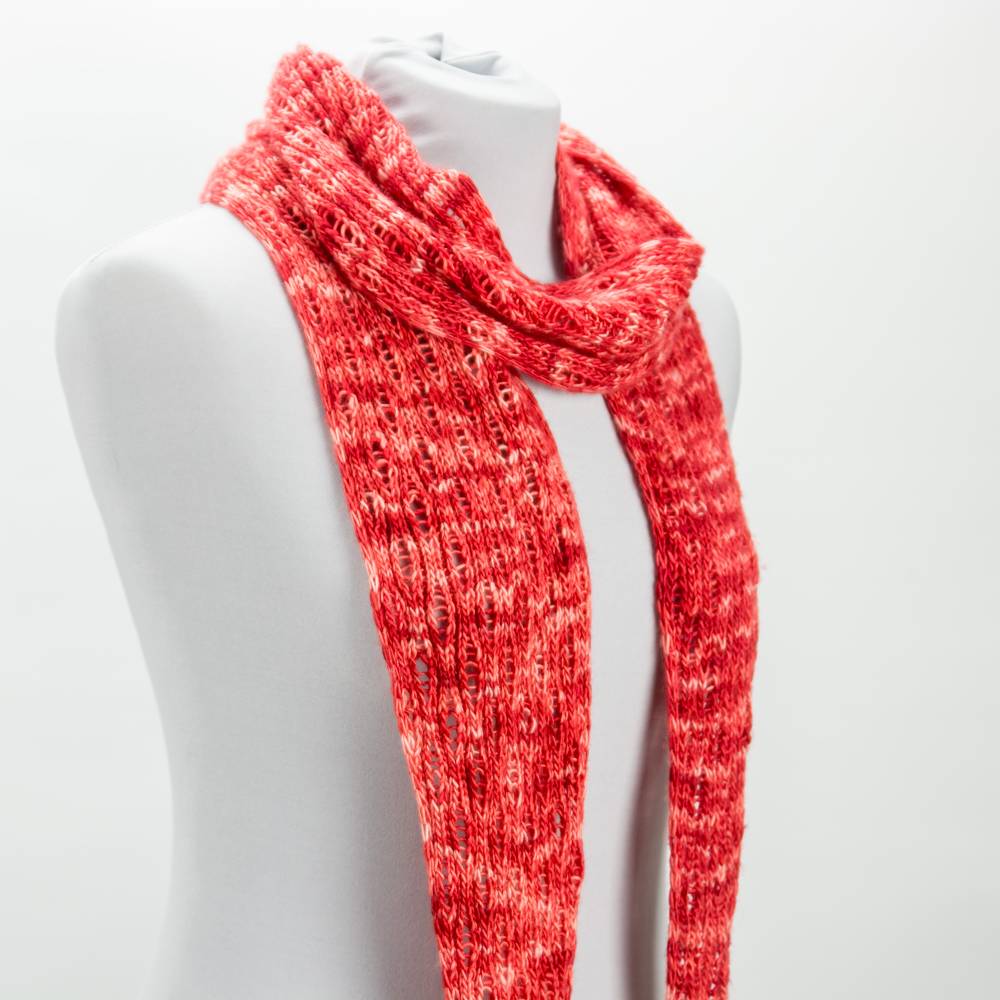 Strickanleitung Happy Hour Mini-Schal mit Fallmaschenmuster Bild 1