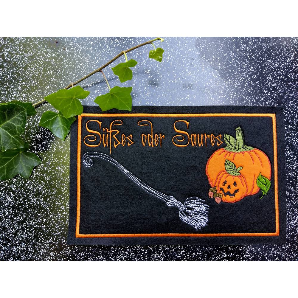 Hexenbesen Konturen Stickdatei 12-14x18cm – Zauberhafte Halloween Flüge Bild 3