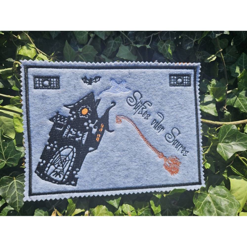 Hexenbesen Konturen Stickdatei 12-14x18cm – Zauberhafte Halloween Flüge Bild 7