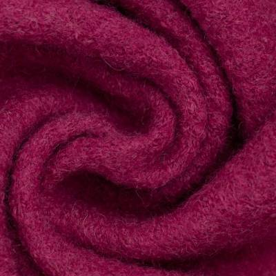 Naomi **gekochte Wolle** Wollstoff Walk uni, pink Oeko-Tex Standard 100  (1m/22,-€ )