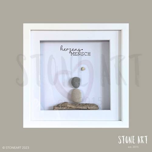 Steinbild Herzensmensch – Persönliches Geschenk für Lieblingsmensch, Hochzeit & Jahrestag