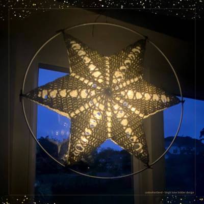 Easy peasy "FUNKELSTERN", Laterne häkeln, weihnachtl. Fensterdeko
