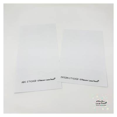 ABC und Ziffern DIY Stickerbögen (klein)