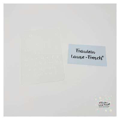 Fräulein Lause-Frosch  Brushlettering Schablone 