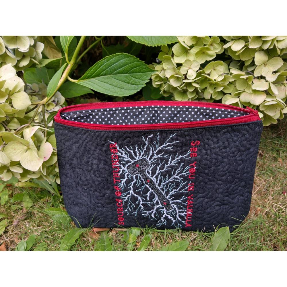 Source of Thunder Lichteffekt Stickdatei 14x14cm bzw. 15x15cm – Thors Hammer Mjölnir, Nordische Mythologie Bild 7