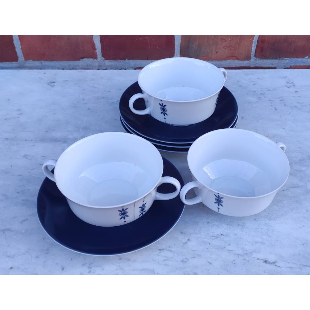 VINTAGE - 2 Suppentassen mit Untertassen - Eschenbach Bavaria Germany