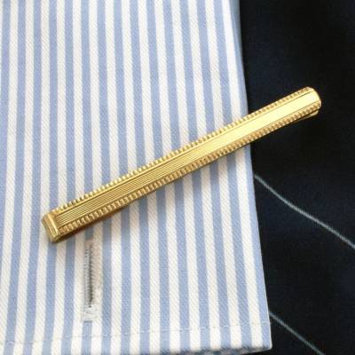 Vintage Krawattenklammer goldfarben 60er 70er Jahre Krawattennadel Klammer Geschenk für Männer Retro