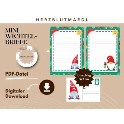 Magische Wichtelpost zum Ausdrucken – Briefpapier & Umschläge als PDF für Weihnachten