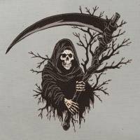 Sensenmann Stickdatei 18x18cm bzw. 20x20cm – Gruseliges Halloween-Motiv zum Sticken