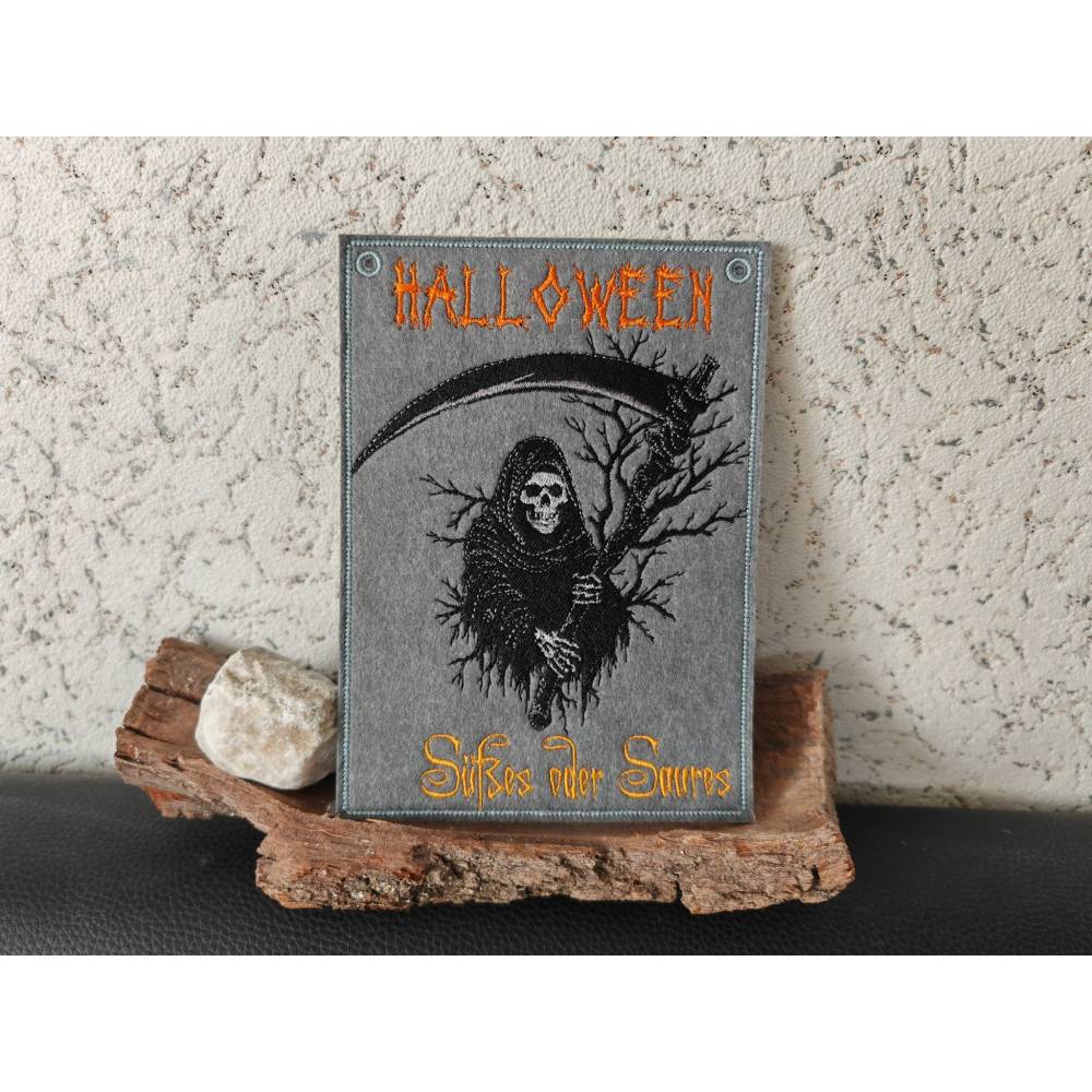 Sensenmann Stickdatei 18x18cm bzw. 20x20cm – Gruseliges Halloween-Motiv zum Sticken Bild 9