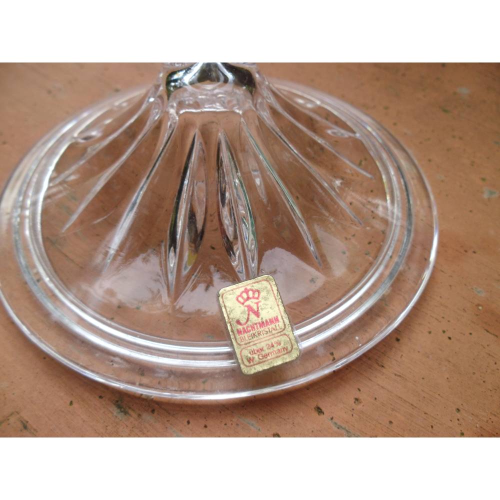 Vintage Bonboniere Nachtmann Bleikristall Glasdose Deckeldose Zuckerdose Brocante Dose Kristall Schmuckdose