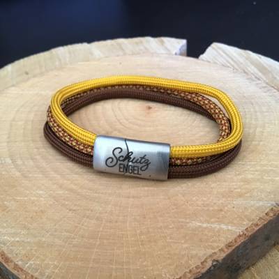 „Schutzengel“ farblich tolles Multistrang-Armband mit graviertem Edelstahlverschluss