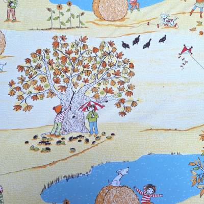 Jersey, lillestoff, Susalabim, Bellas Jahreszeiten, L`autunno Meterware, Herbststoff, Breite 1,60 m, Baumwolle, kbA