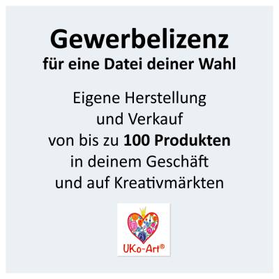 Gewerbelizenz zur Herstellung und Verkauf eigener Produkte bis zu 100 Stück 