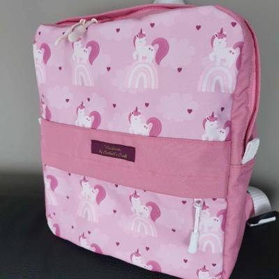 Kinderrucksack Einhorn – Rosa Einhörner, gepolstert & wasserabweisend